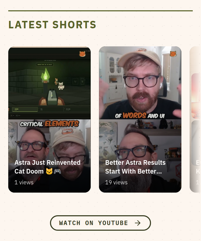 Latest Shorts section from The Neuron, on a phone