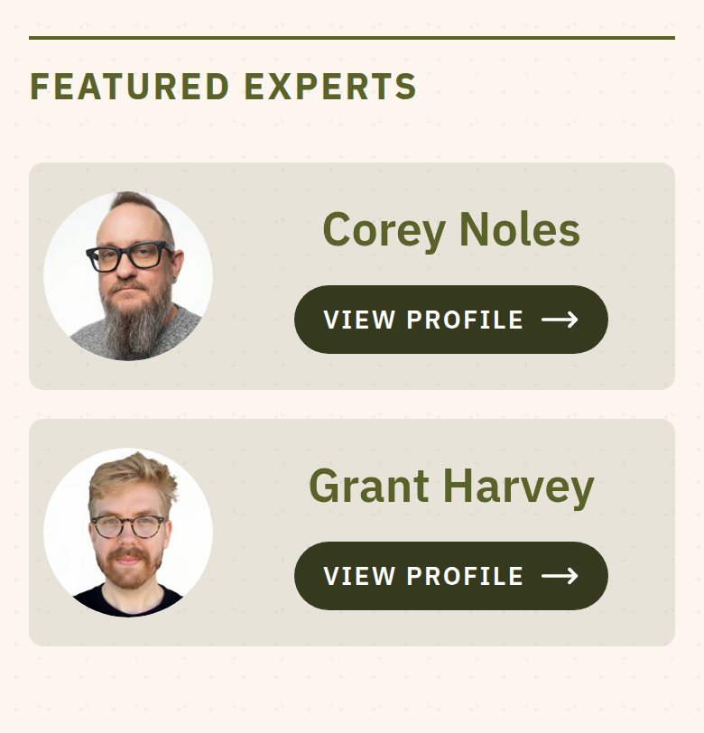 Featured Experts section from The Neuron, on a phone