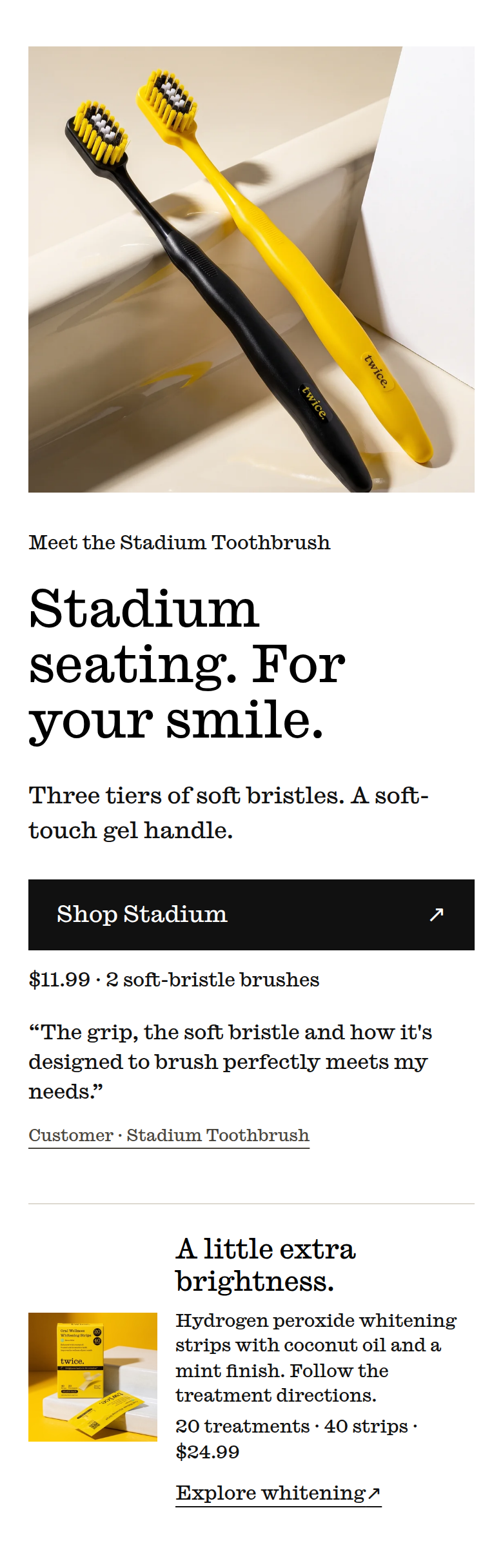 Stadium Seating. For Your Smile. section from Twice, on a phone