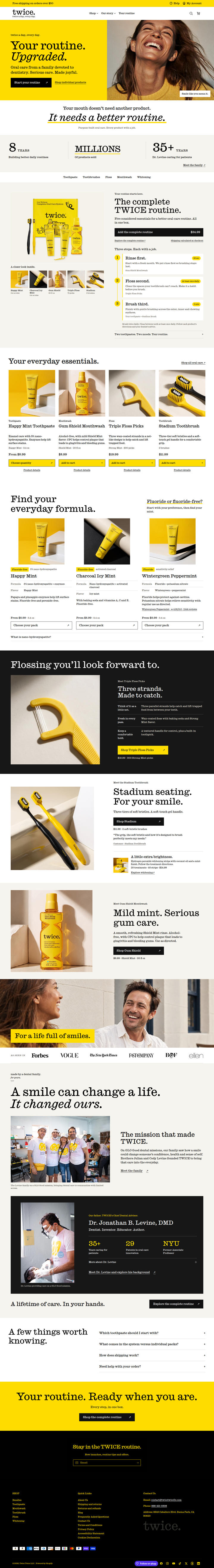 Home page from Twice