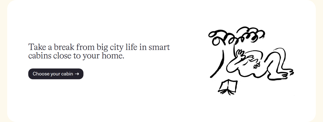 Take a Break From Big City Life section from Raus