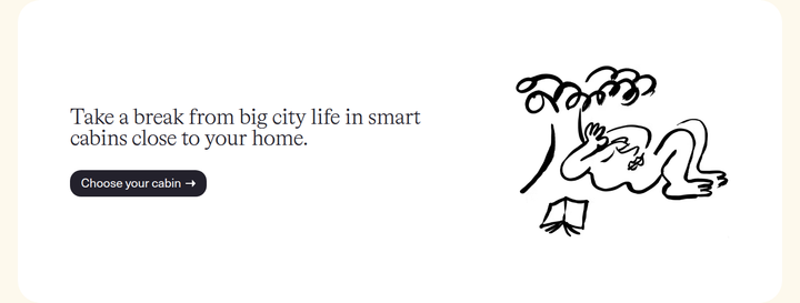 Take a Break From Big City Life section from Raus