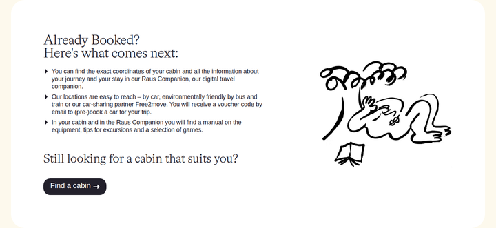 Already Booked? Here's What Comes Next section from Raus