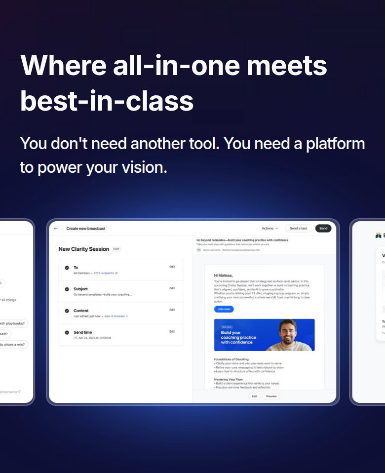 Product Tour section from Circle, on a phone