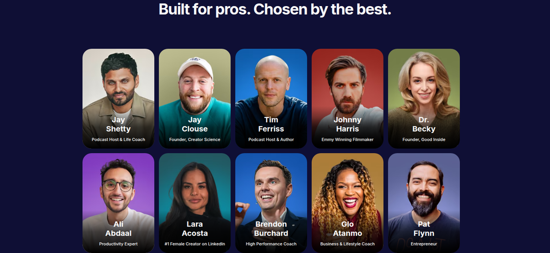 Built for Pros section from Circle