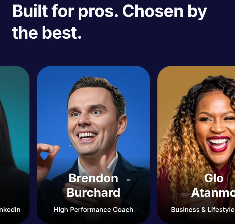 Built for Pros section from Circle, on a phone