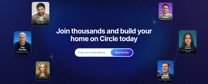 Join Thousands section from Circle