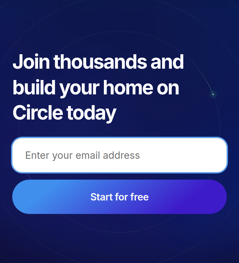 Join Thousands section from Circle, on a phone