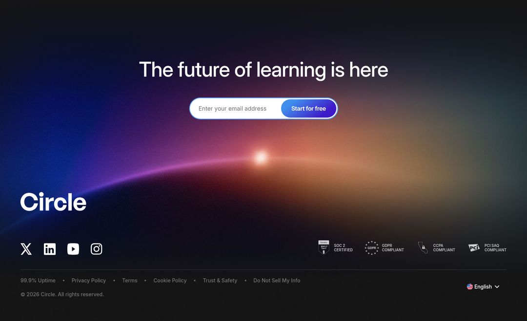 The Future of Learning section from Circle