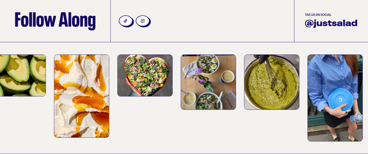 Follow Along section from Just Salad