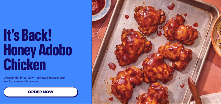 It's Back! Honey Adobo Chicken section from Just Salad