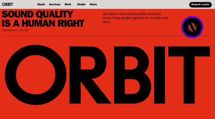 Sound Quality Is a Human Right section from Orbit Audiovisuals