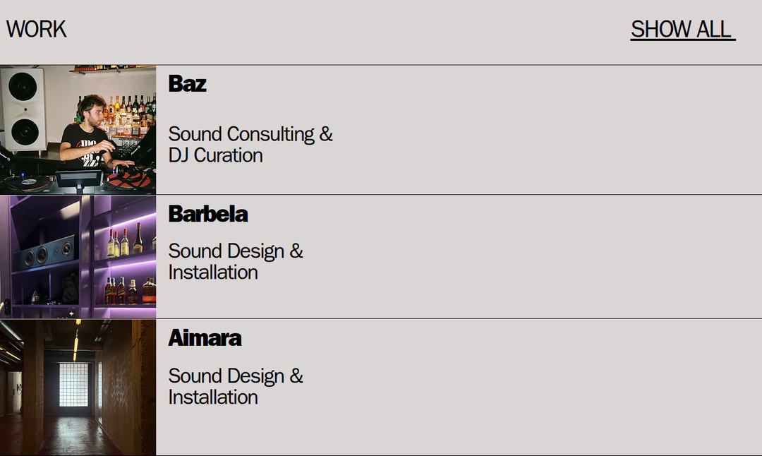 Work section from Orbit Audiovisuals