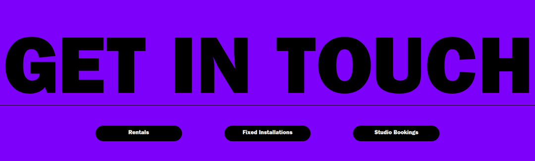 Get in Touch section from Orbit Audiovisuals