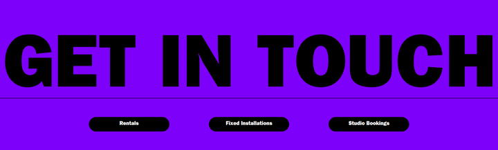 Get in Touch section from Orbit Audiovisuals