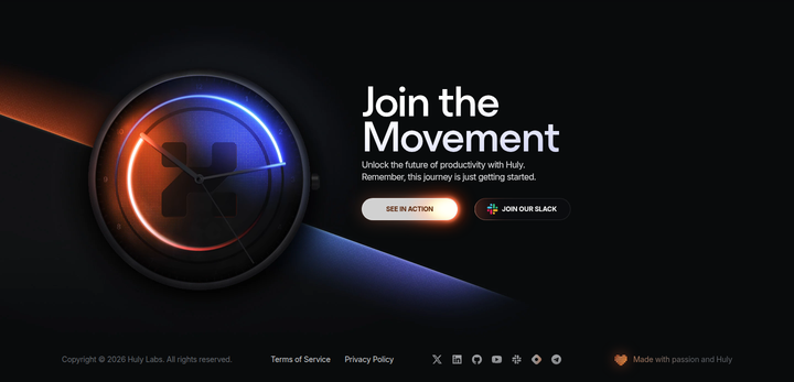 Join the Movement section from Huly