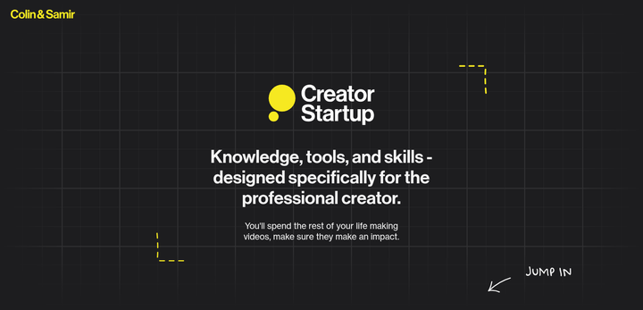Knowledge, Tools and Skills for the Professional Creator section from Colin & Samir