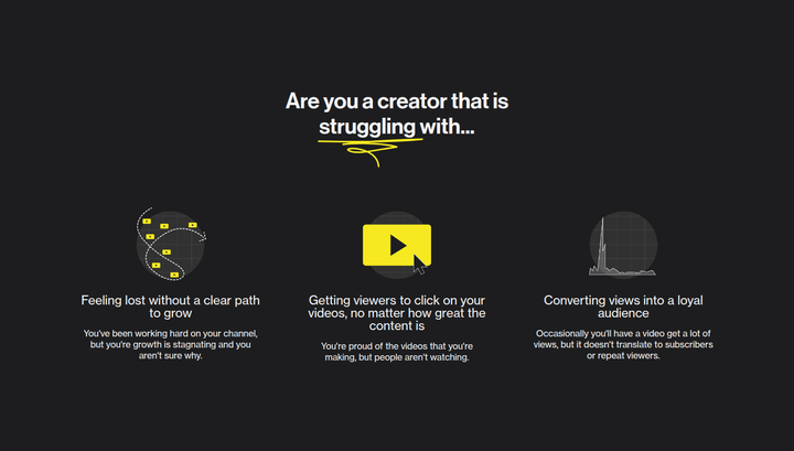 Are You a Creator That Is Struggling With section from Colin & Samir