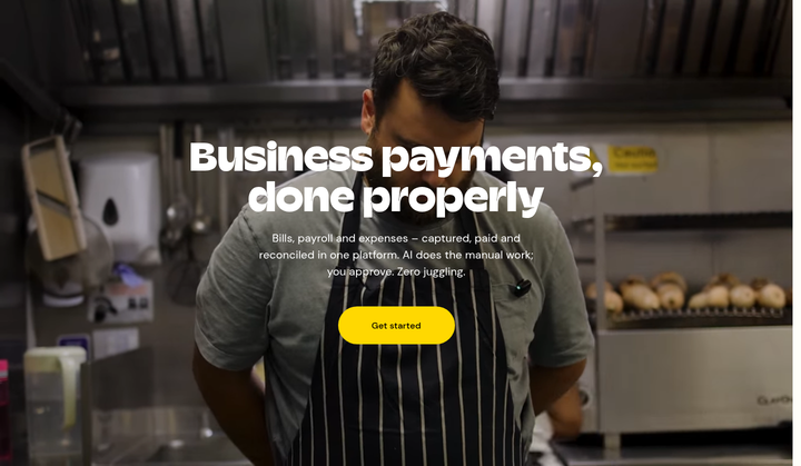 Business Payments, Done Properly section from Apron