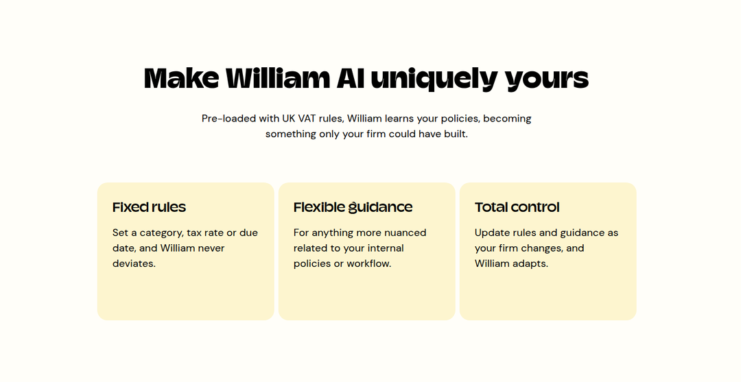 Make William AI Uniquely Yours section from Apron