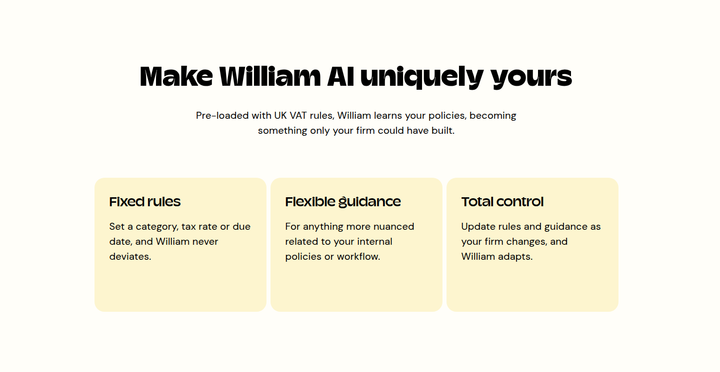 Make William AI Uniquely Yours section from Apron