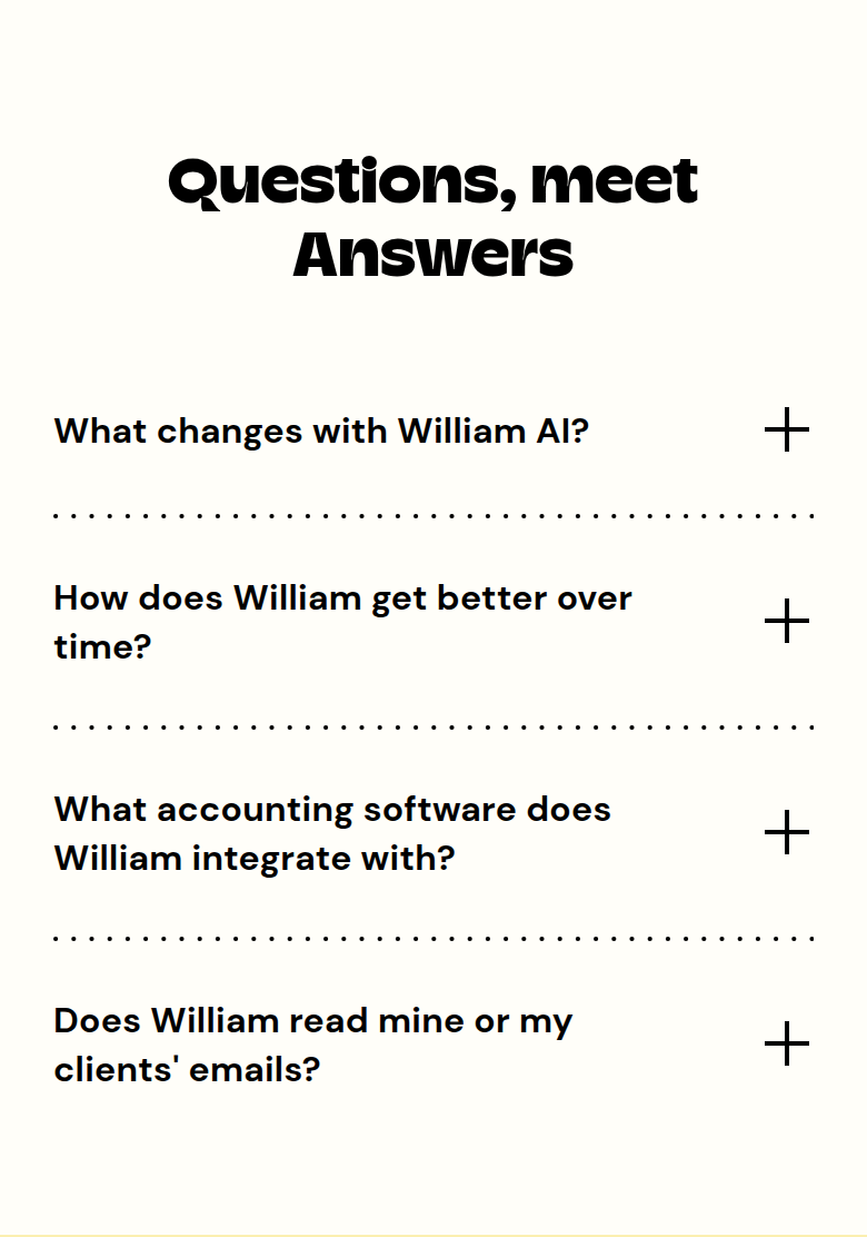 Questions, Meet Answers section from Apron, on a phone