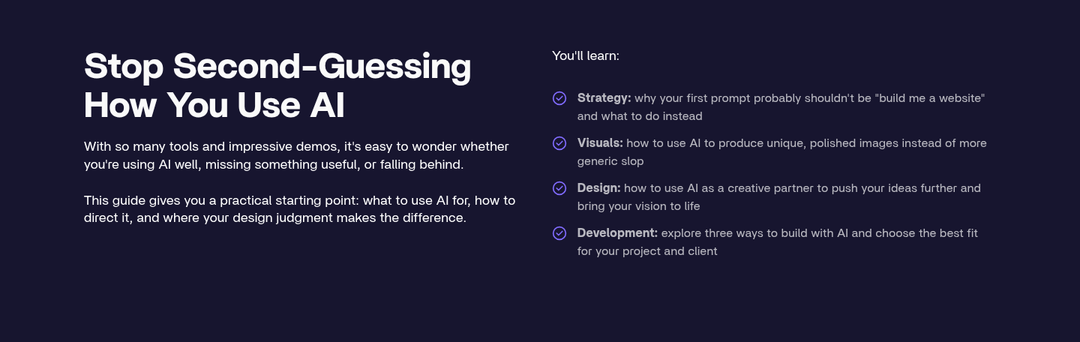 Stop Second-Guessing How You Use AI section from Flux Academy
