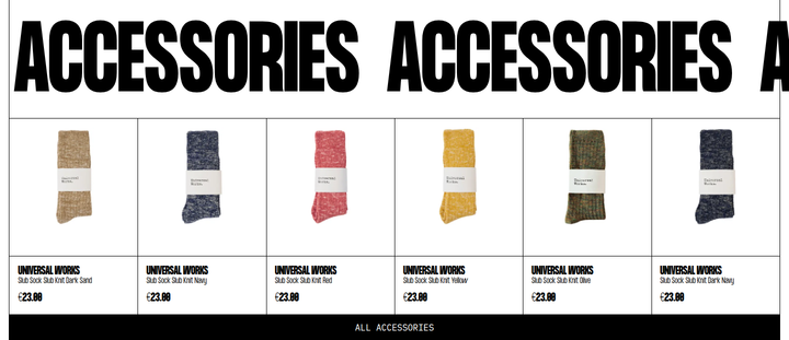 Accessories section from Shoez Gallery