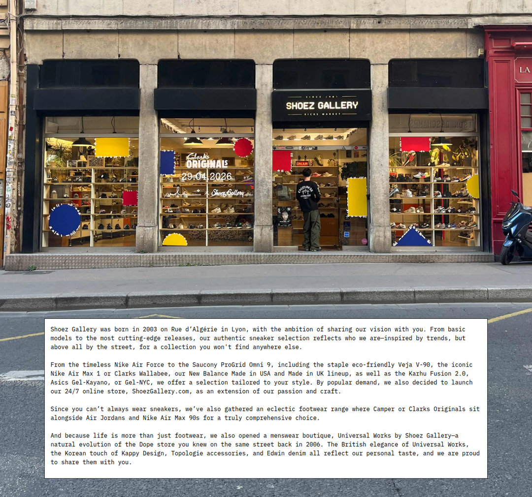 Our Story section from Shoez Gallery