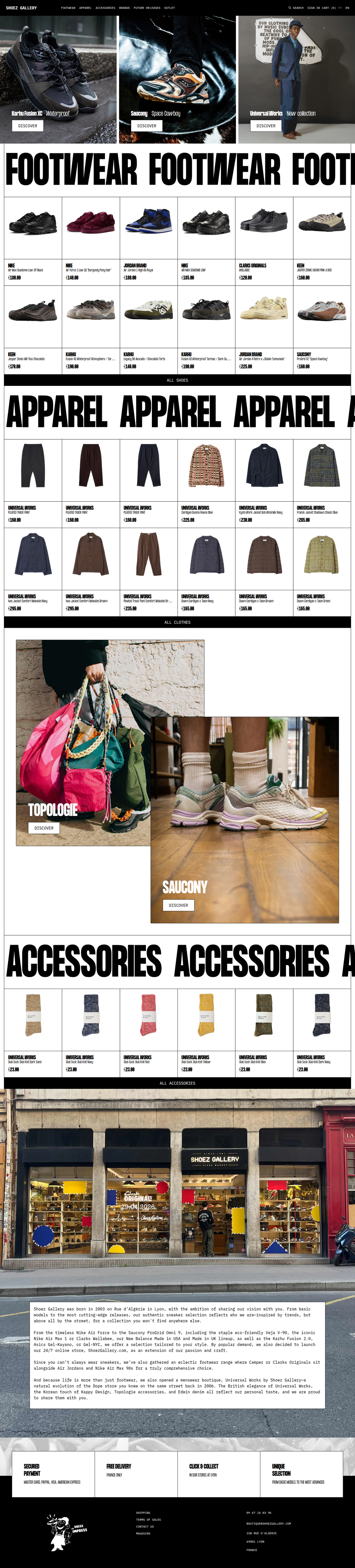 Home page of Shoez Gallery