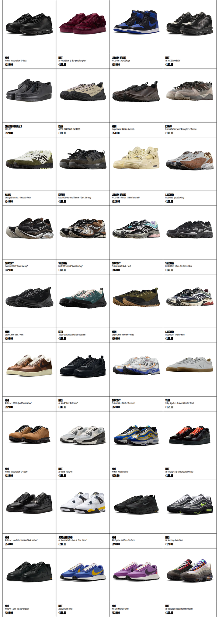 Footwear section from Shoez Gallery
