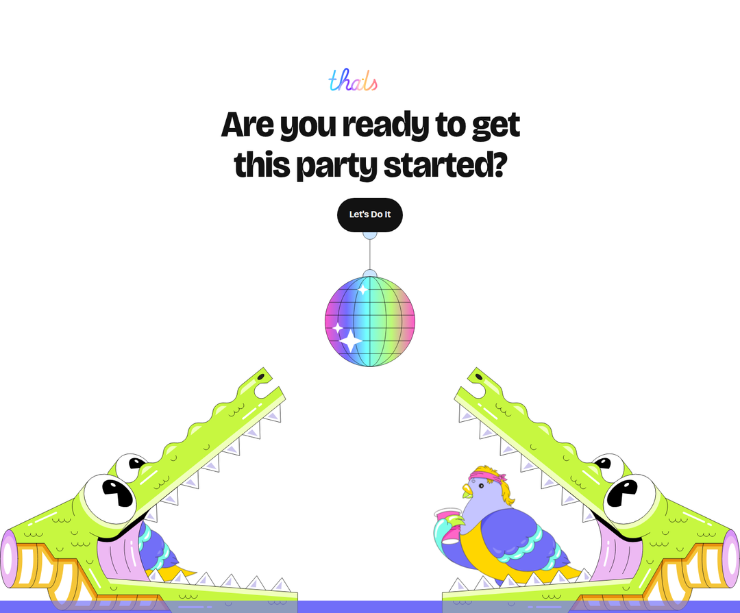 Are You Ready to Get This Party Started section from Crazy Creative