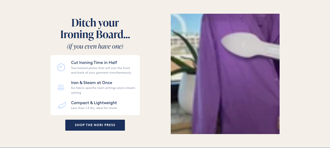 Ditch Your Ironing Board section from Nori