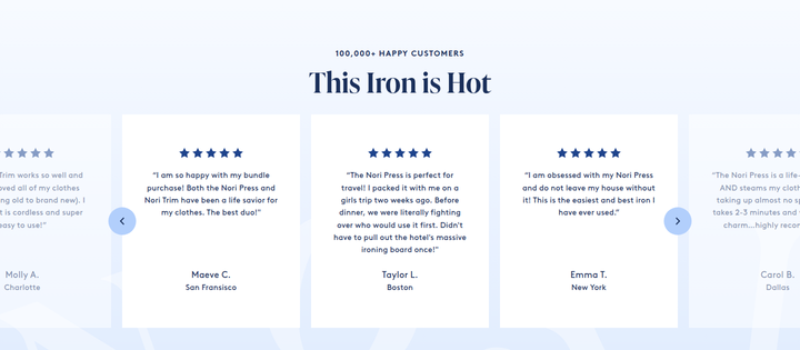 This Iron Is Hot section from Nori