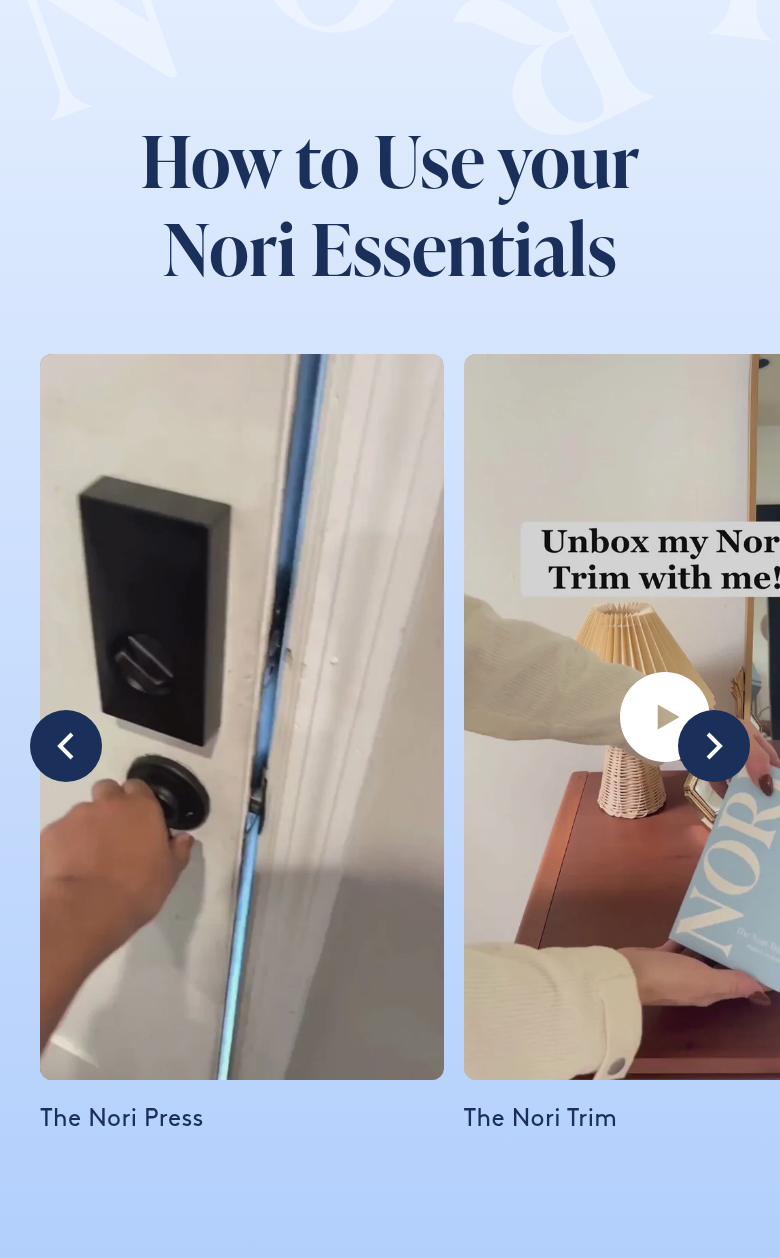 How to Use Your Nori Essentials section from Nori, on a phone