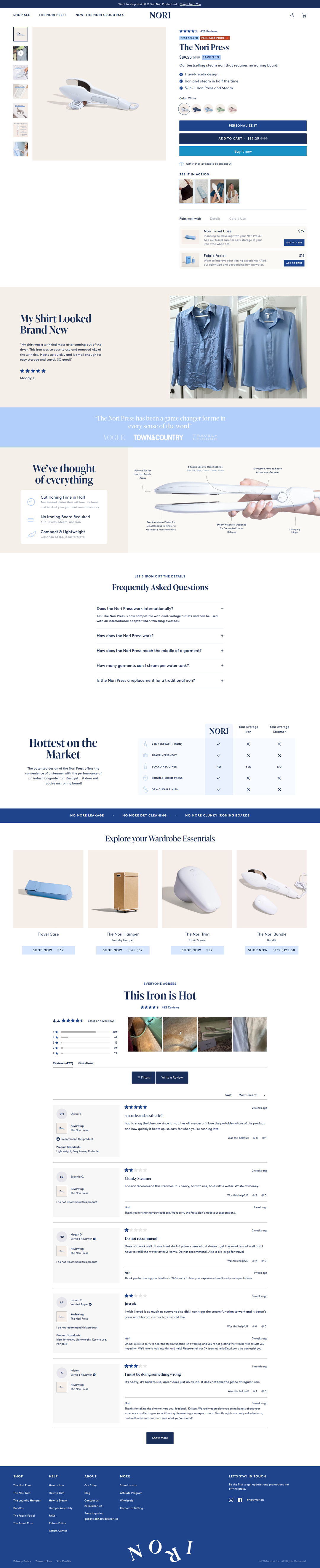 The Nori Press page of Nori