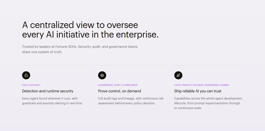Capabilities section from Arthur AI