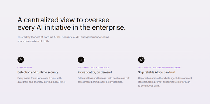 Capabilities section from Arthur AI