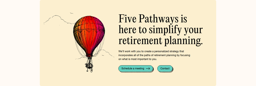Here to Simplify Your Retirement Planning section from Five Pathways Financial