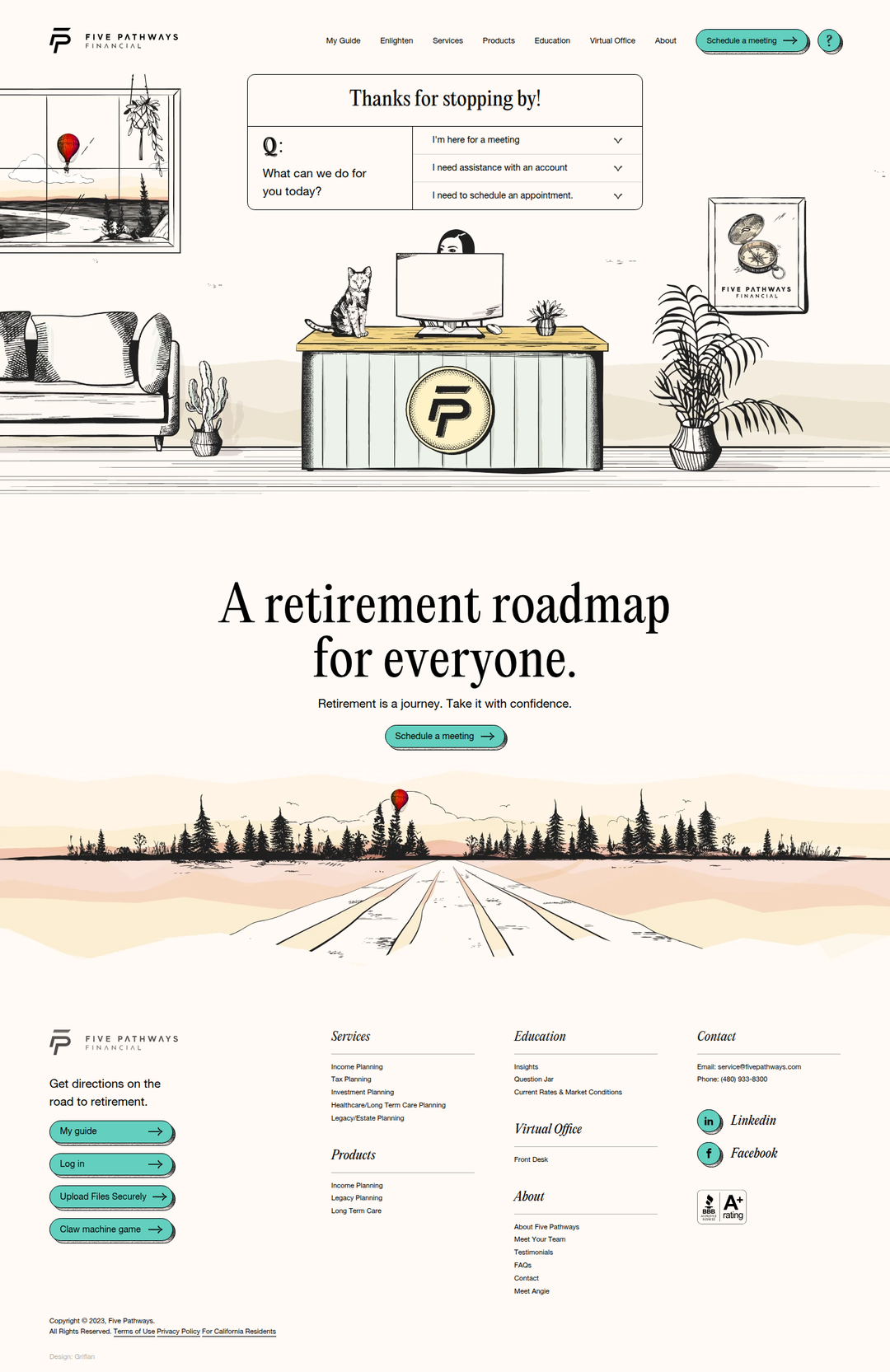 Virtual Office page of Five Pathways Financial