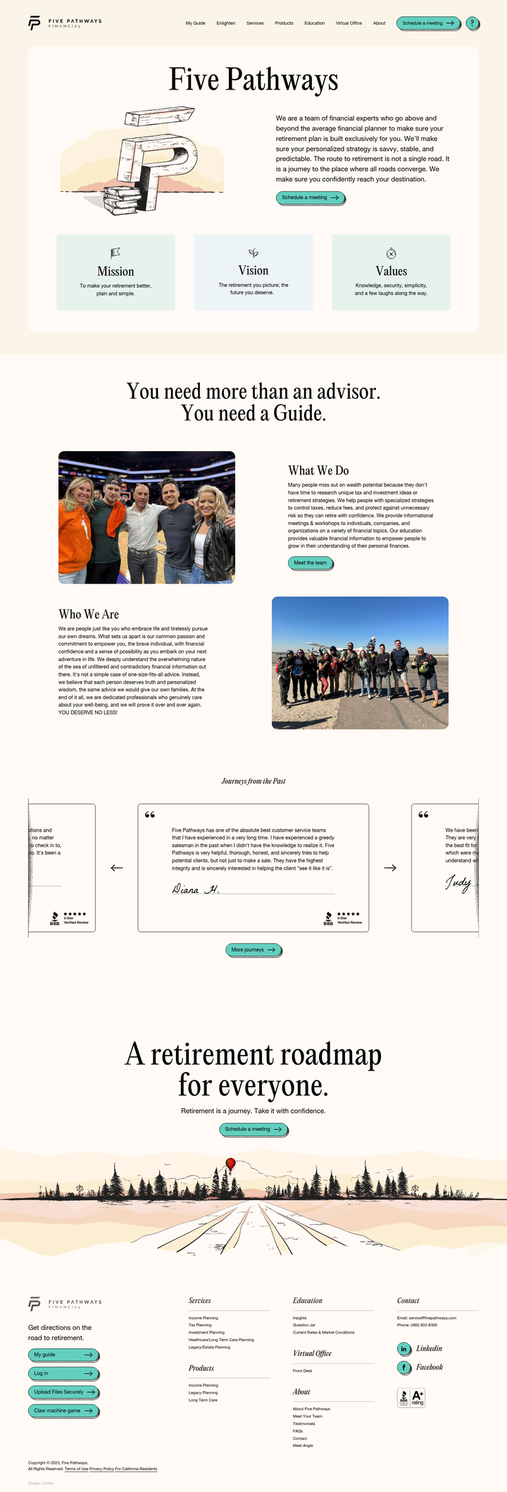 About page from Five Pathways Financial