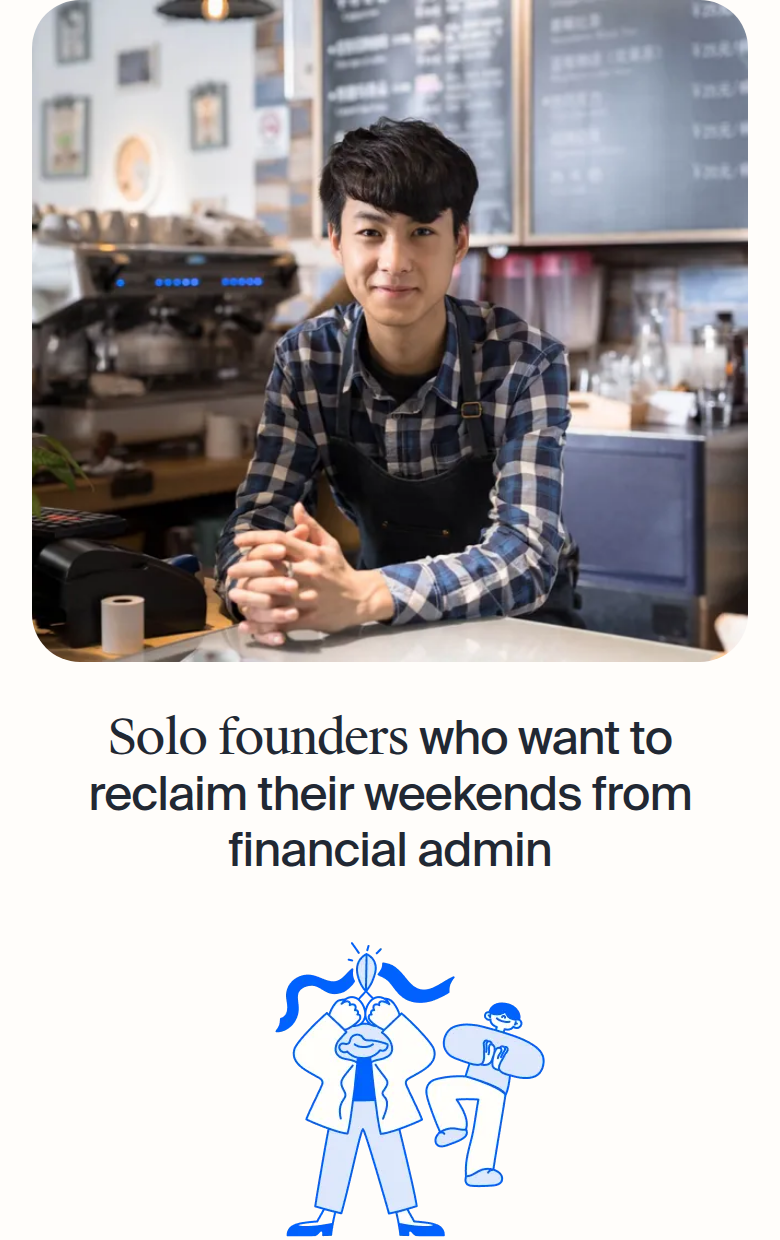 For Founders Ready to Ditch the Books section from Osome, on a phone