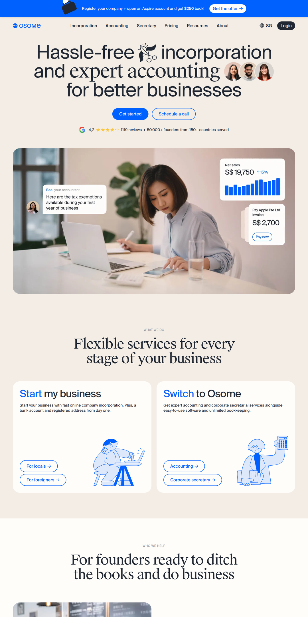Home page of the Osome website