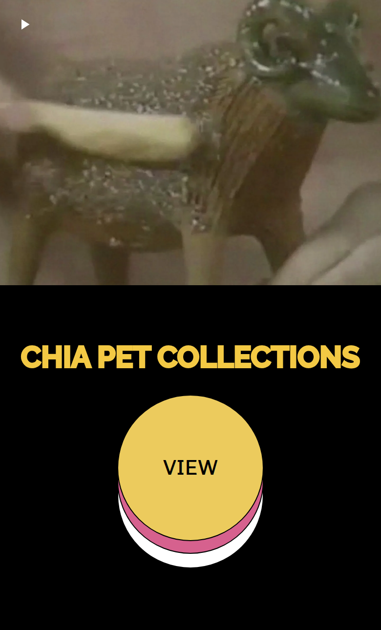Chia Pet Collections section from Chia Pet, on a phone