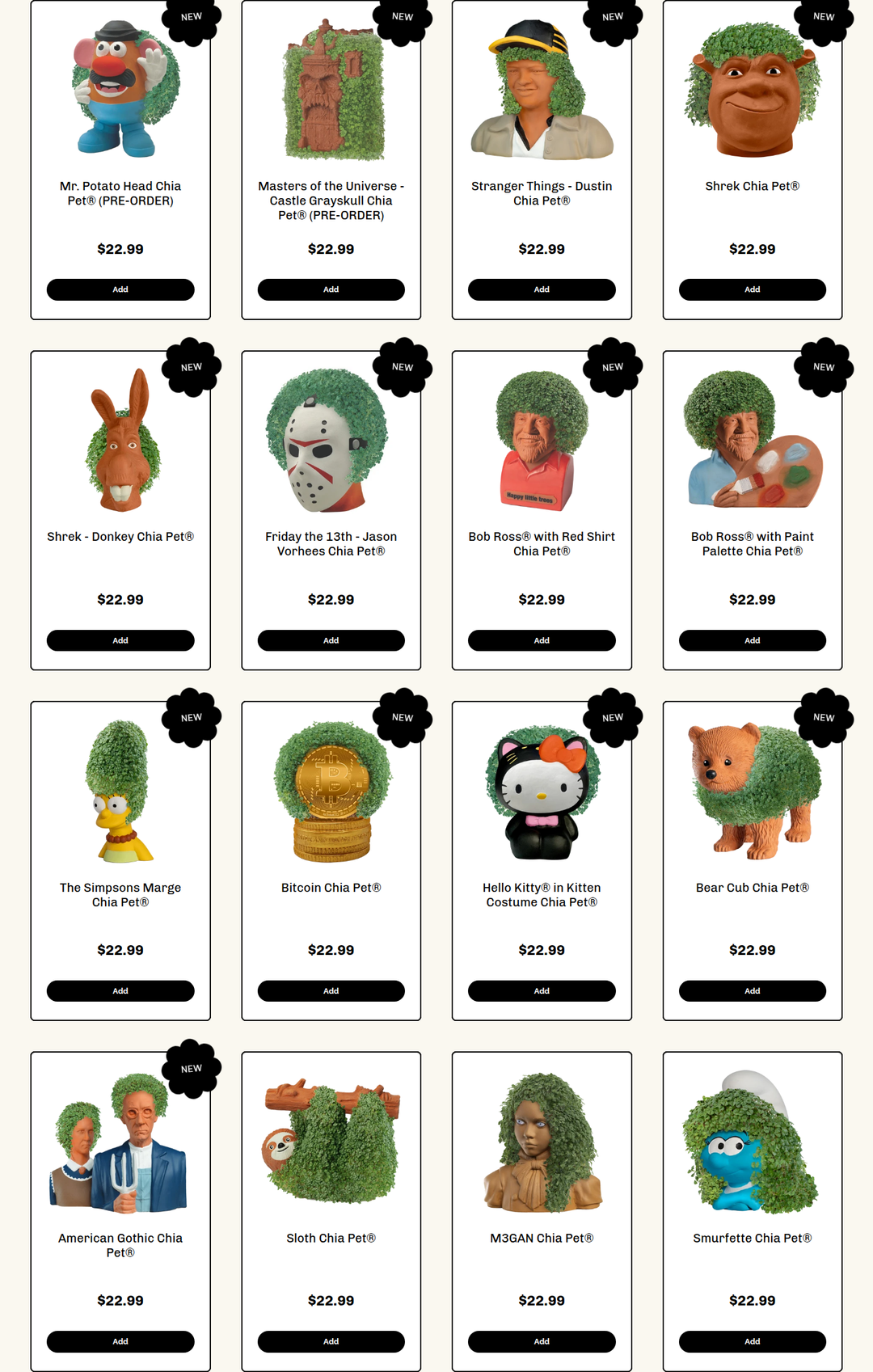 All Chia Pets section from Chia Pet