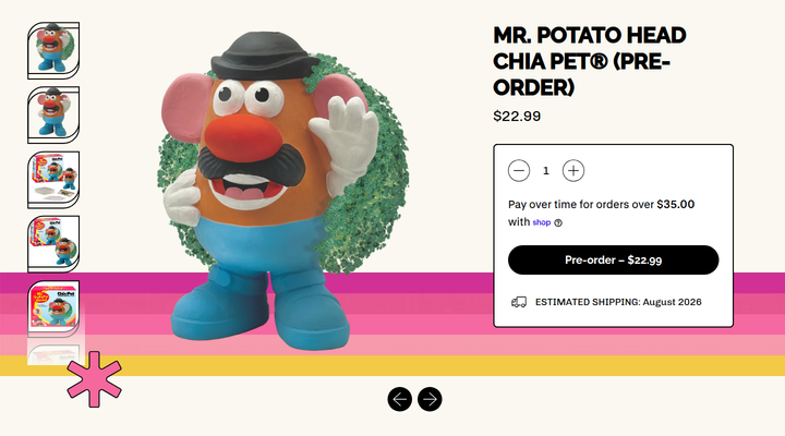 Mr. Potato Head Chia Pet section from Chia Pet