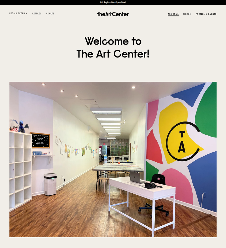 Welcome to The Art Center section from The Art Center