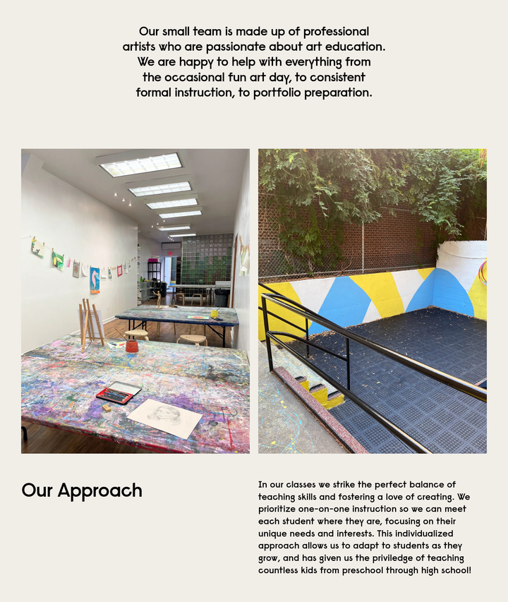 Our Approach section from The Art Center