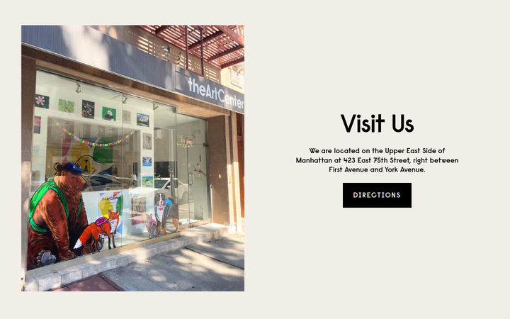 Visit Us section from The Art Center