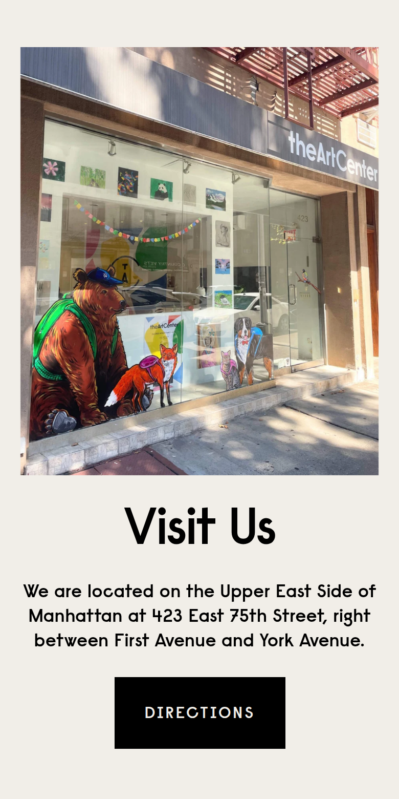 Visit Us section from The Art Center, on a phone
